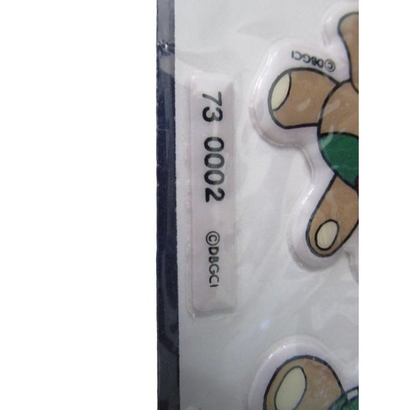 Christmas Teddy Bear Puffy Stickers Vintage 80s DBGCI EUC New Other - Picture 9 of 12